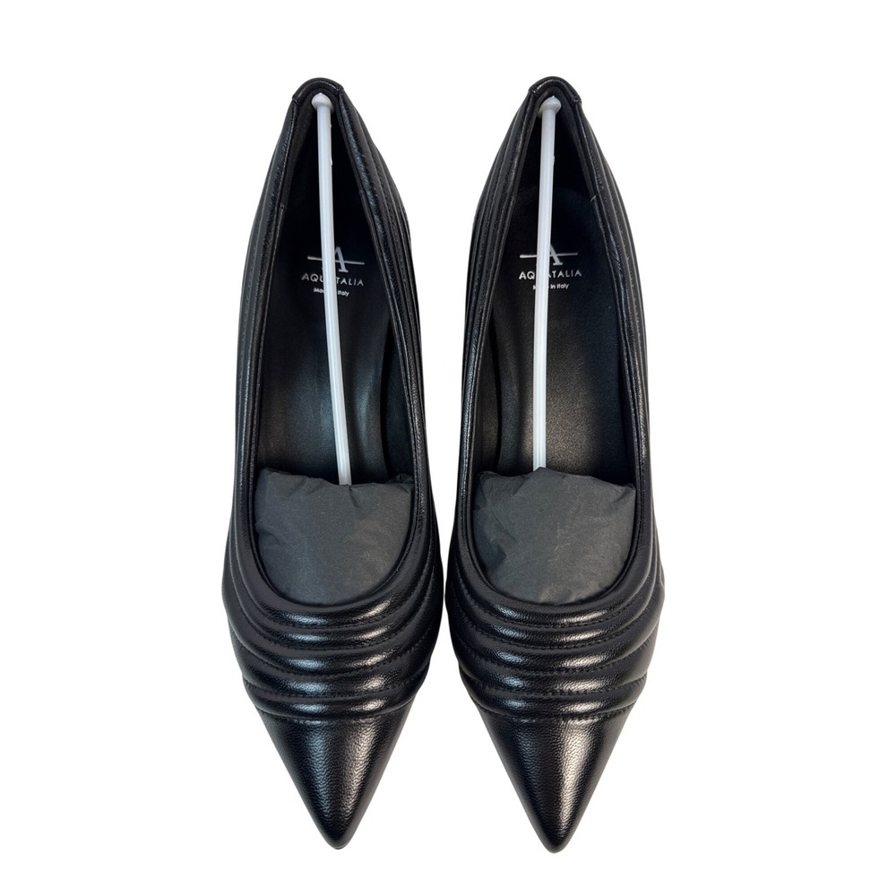 Aquatalia Mella Pumps Womens 8 Black Nappa‎ Leather Leather Made in Italy